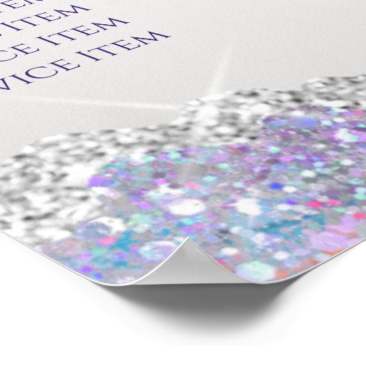 Poster van prijslijst voor zeemeerminnen (Hoek)