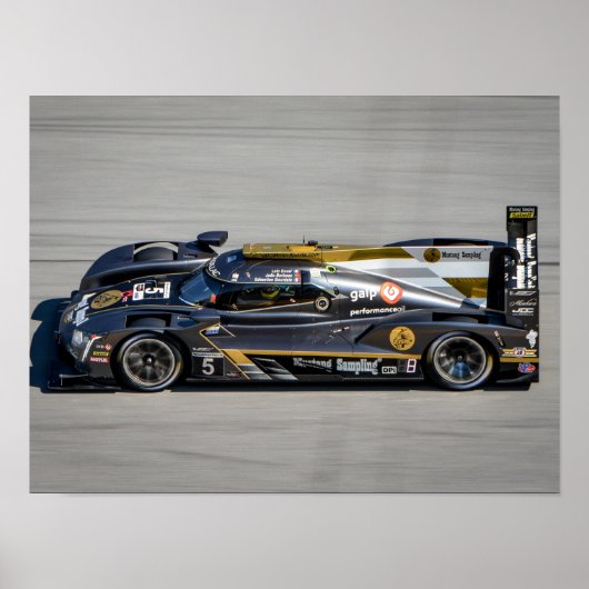 Poster van raceauto #5 (Voorkant)