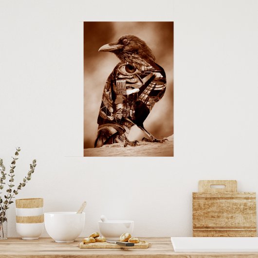 Poster van ravesurreale collage (Keuken)