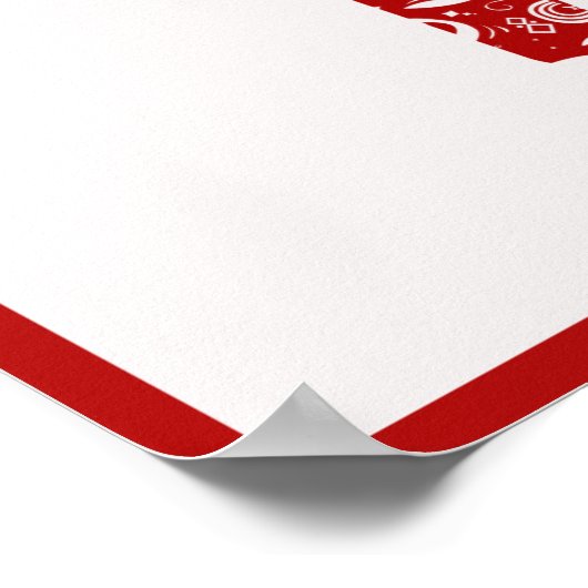 Poster van Red Dala Horse (Hoek)