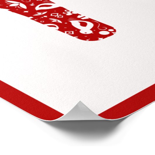 Poster van Red Dala Horse (Hoek)