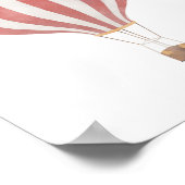 Poster van Red Hot Air Ballon Nursery Decor (Hoek)