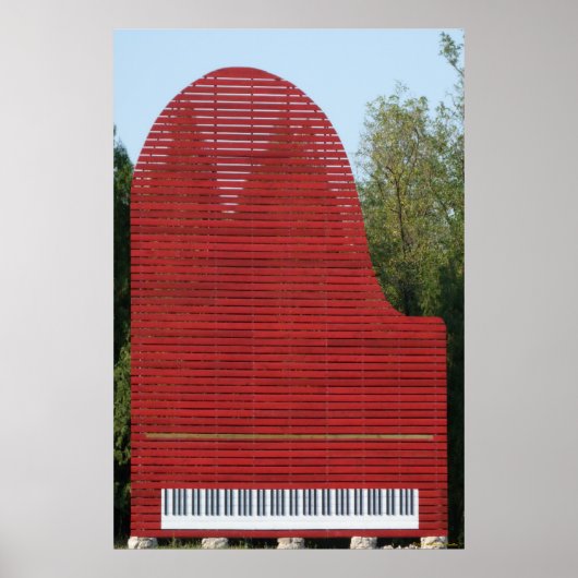 Poster van Red Piano (Voorkant)