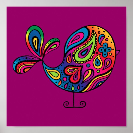 Poster van regenboogvogels (Voorkant)