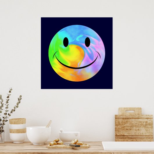 Poster van regenboogzwirlen (Keuken)