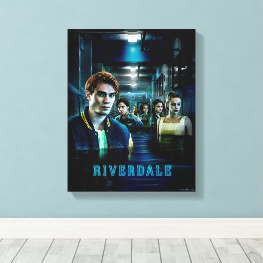 Poster van Riverdale Flooded Hallway Canvas Afdruk (Insitu (Houten vloer))
