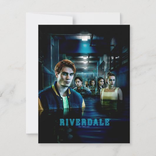Poster van Riverdale Flooded Hallway Notitiekaartje (Voorkant)