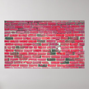  Poster van rode brick-wandtextuur