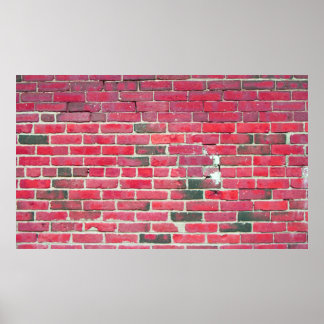  Poster van rode brick-wandtextuur