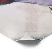 Poster van rode en blauwe paarden (Hoek)