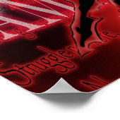 Poster van rode rog (Hoek)