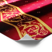 Poster van rode tapijten (Hoek)