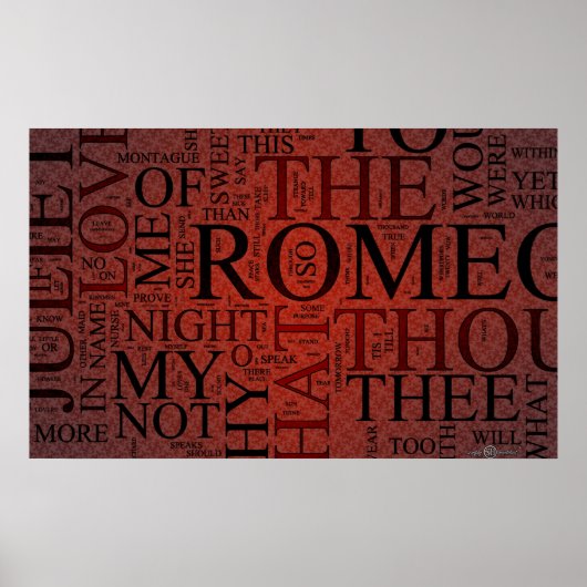 Poster van Romeo en Juliet (Rood) (Voorkant)