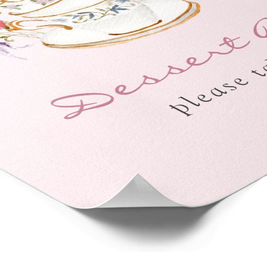 Poster van Roze Dessertbar (Hoek)