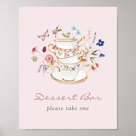 Poster van Roze Dessertbar (Voorkant)