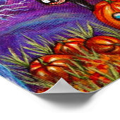 Poster van roze halloween heks (Hoek)