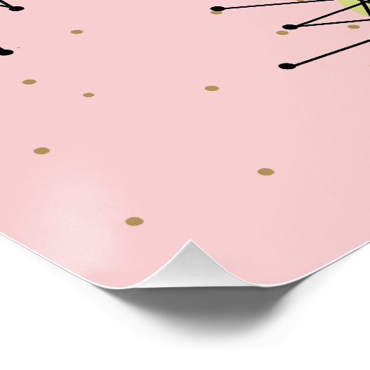 Poster van roze ionische stookolie (Hoek)