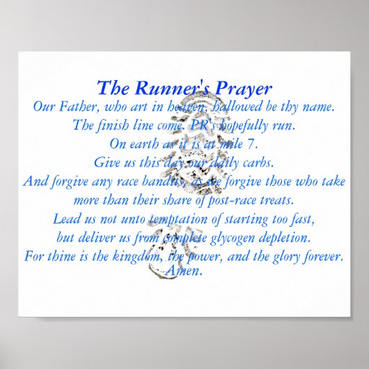 Poster van Runner's Prayer (Voorkant)