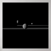 Poster van Saturnus Moons (Voorkant)