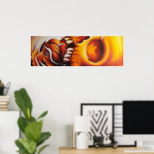 poster van schedel en roos tattoo (Thuiskantoor)