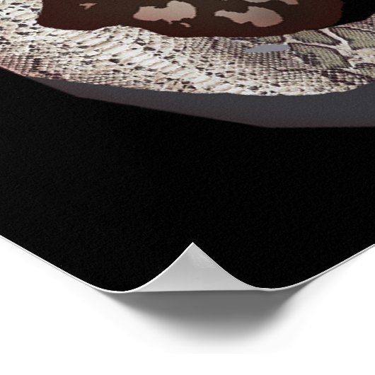 Poster van schedel en slangen (Hoek)