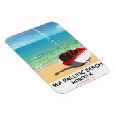 Poster van Sea Palling Beach Norfolk strand Magneet (Rechterzijde)