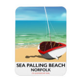 Poster van Sea Palling Beach Norfolk strand Magneet (Verticaal)