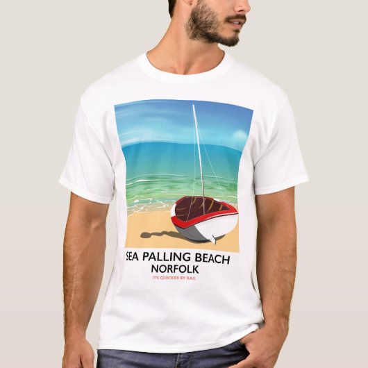 Poster van Sea Palling Beach Norfolk strand T-shirt (Voorkant)