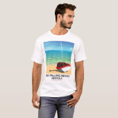 Poster van Sea Palling Beach Norfolk strand T-shirt (Voorkant volledig)