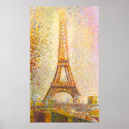 Poster van Seurat Eiffel Tower (Voorkant)