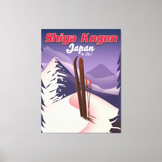 poster van shiga kogen japan ski canvas afdruk (Voorkant)