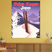 poster van shiga kogen japan ski canvas afdruk (Insitu (Woonkamer))