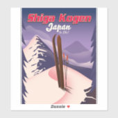 poster van shiga kogen japan ski sticker (Vel)