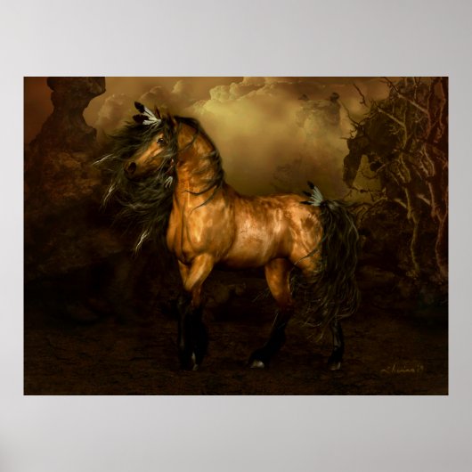 Poster van shikoba buckskin horse (Voorkant)