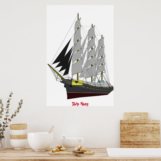 Poster van Ship Ahoy (Keuken)