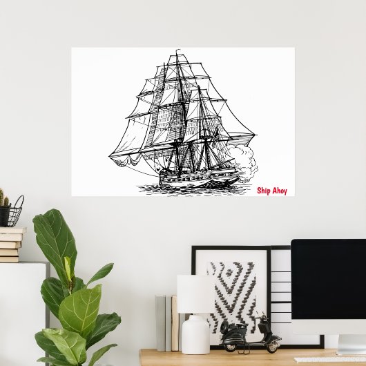 Poster van Ship Ahoy (Thuiskantoor)