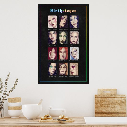 Poster van sierstenen (Keuken)