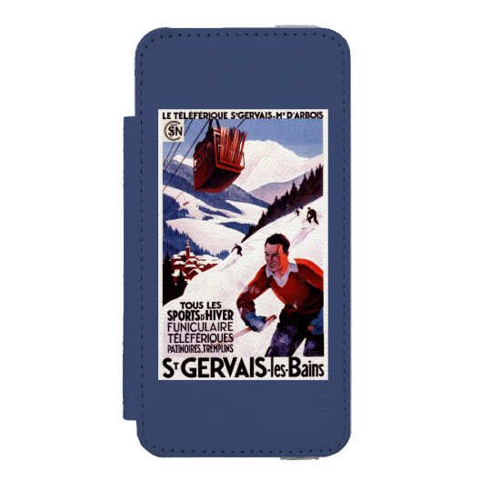 POSTER van SNCF-spoorwegkabelauto Incipio iPhone Portemonnee Hoesje (Voorkant Agenda)