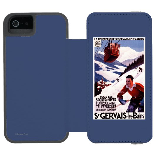 POSTER van SNCF-spoorwegkabelauto Incipio iPhone Portemonnee Hoesje (Agenda Open)