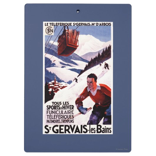 POSTER van SNCF-spoorwegkabelauto Klembord (Achterkant)