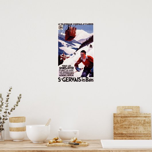 POSTER van SNCF-spoorwegkabelauto's (Keuken)