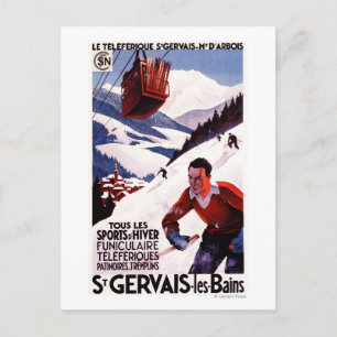 POSTER van SNCF-spoorwegkabelauto's Briefkaart