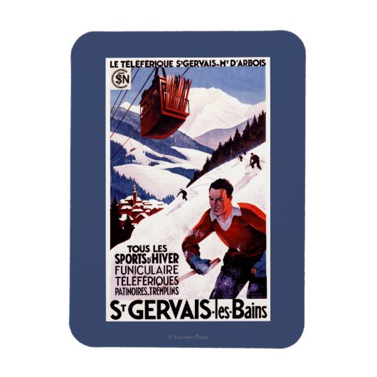 POSTER van SNCF-spoorwegkabelauto's Magneet (Verticaal)