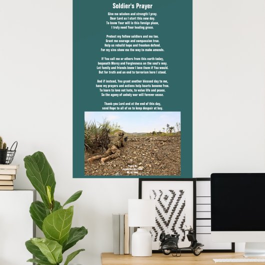 Poster van Soldier's gebedden (Thuiskantoor)