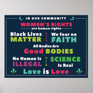 Poster van solidariteit in onze gemeenschap