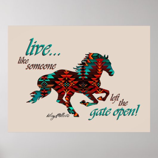 Poster van Southwest Horse (Voorkant)
