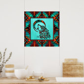 Poster van Southwest Tribal Wolf (Keuken)
