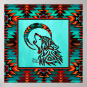 Poster van Southwest Tribal Wolf (Voorkant)