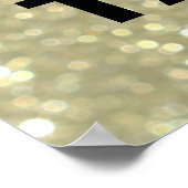 Poster van Sparkly Gold Champagne Party (Hoek)