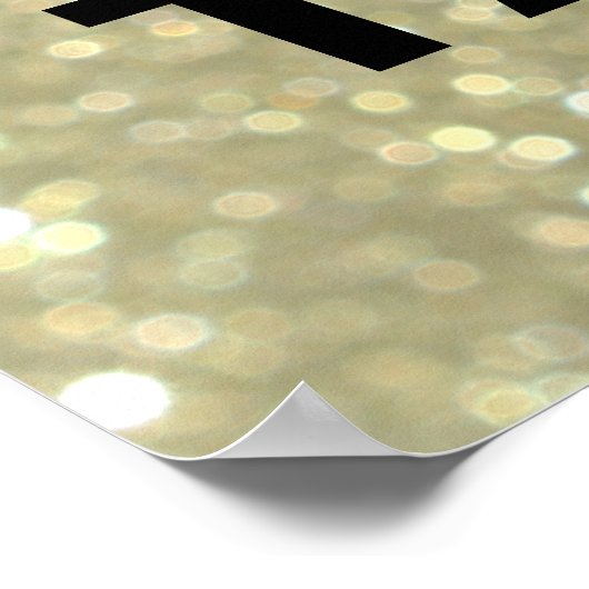 Poster van Sparkly Gold Champagne Party (Hoek)